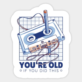 Retro Mixtape Rewind Sticker